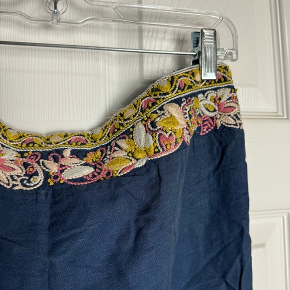 Miss Me Linen Sleeveless Embroidered Romper - Picture 3 of 8